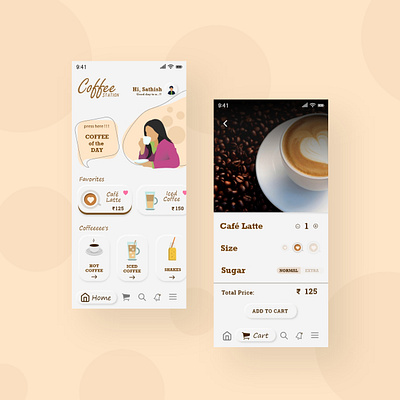 Coffee Station adobexd app colors dailyui design illustration photoshop ui uidesign vector