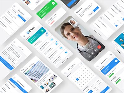 Telehealth iOS project appointment bubble calendar call design ios menu messages popup settings