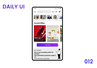 The E-Commerce App Page design designers uiux