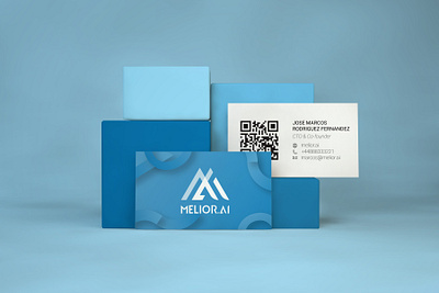 Melior.AI business card brand brand design branding business card business card design businesscard tech design tech logo technology logo