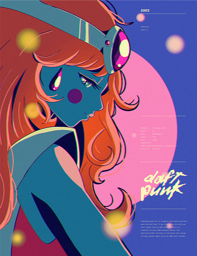Interstella 5555 abstract anime daft punk illustration ipad pro poster texture
