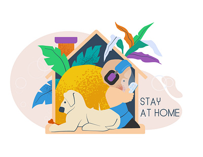 Stay At Home concepts design graphic design graphics illustration