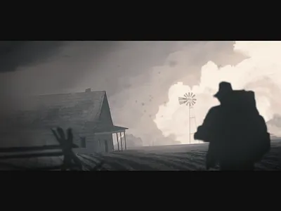 Dust Bowl Romance illustration landscape