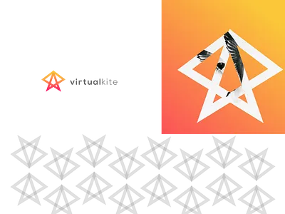 Virtual kite logo creative creative design graphic deisgn illustrator letter v logo logodesign logos logotype monogram mordern logo typography v letter branding