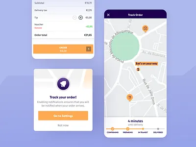SendEAT • Tracking app burger clean delivery app food food app illustration interface iosapp iosapps mobile mobileui order product sendeat tracking