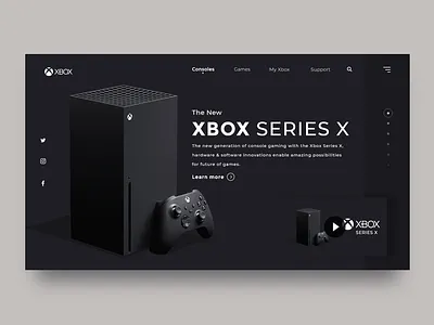 Xbox landing page concept minimal minimalism minimalist minimalui ui uidesign uidesigns uiux ux uxdesign uxdesigner web webdesigner