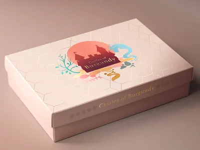 Castles of Burgundy challenge game graphic design identity illustration packaging packaging design weekly warm up