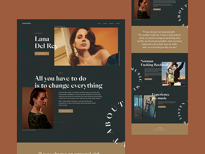 Musical artist promo page design typography ui ui ux uidesign ux web