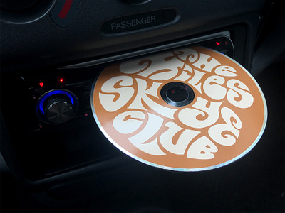 TMSC: Flight 960 Disk album design cd disk design handlettering psychadelic retro typography