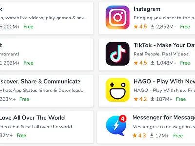 Browse Apps Screen android app list apps review