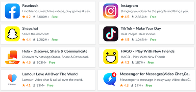Browse Apps Screen android app list apps review