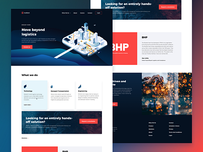 Modiant - Homepage clean creative dark ui gradient houston houston astros landingpage layout logistics minimal supplychain typography ui ui design vector web design webdesign website