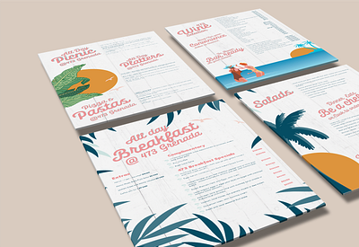 Full Tropical-Vintage Menu designer designer portfolio marketing colaterals menu design resort design web