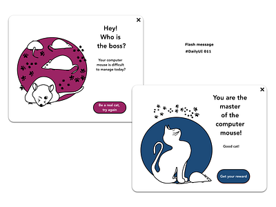 Flash message #DailyUI011 cat computer dailyui011 download button error message flash message mouse success message