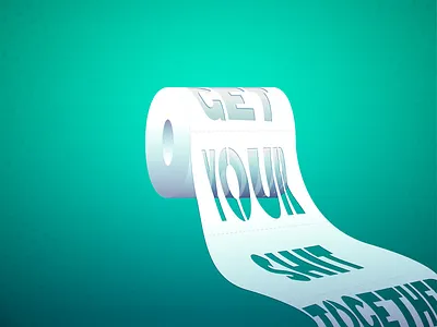 Quarantine Time illustration toiletpaper vector