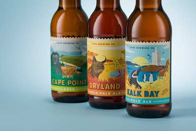 CBC Limited Edition Beer Labels baboon beer beer branding beer label food packaging illustration lighthouse packagingdesign penguin vector vector illustration