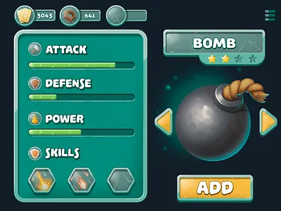 Mobile game ui app art design game game app game design game ui ui user interface userinterface
