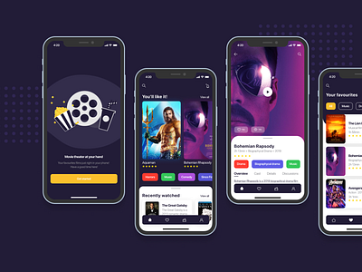 Watch movies app app design ios mobile mobile app mobile ui ui ui ux uidesign