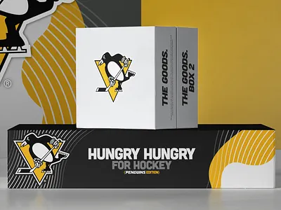 Hungry Hungry For Hockey! board game branding design dribble dribbleweeklywarmup hockey hungry hungry hippos illustration nhl penguins rebound