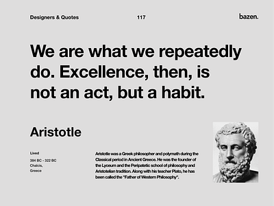 Quote - Aristotle aristotle design agency design quote design quotes design tip design tips designerlife designers designthinking inspirational inspirational quote inspirational quotes inspirations motivational motivational quotes motivationalquote quote design quoteoftheday uidesign uidesigner