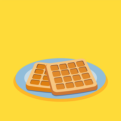 Waffles for Sunday Morning. illustration illustration design illustrations illustrator vector vector art waffle