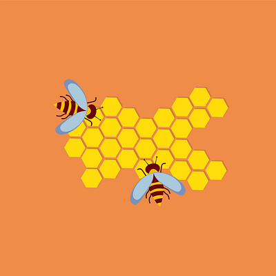 Honeycomb for Sunday Morning. honey comb honeycomb illustration illustration design illustrations illustrator vector vector art