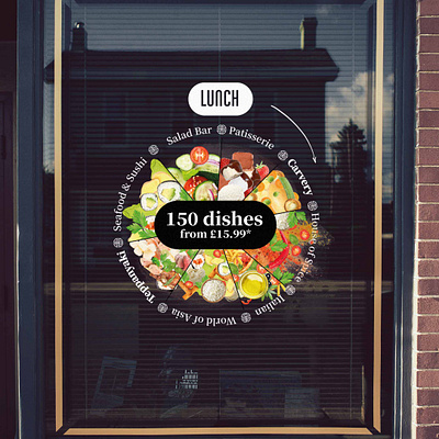 Window Vinyl branding data visualisation design graphic graphic design graphic designers grid layout illustration layout restaurant design vinyl vinyl cover