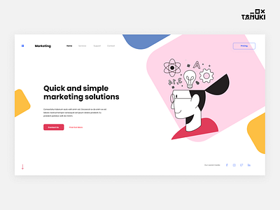 Marketing Company concept figma design header landing page minimalistic modern ui userinterface ux