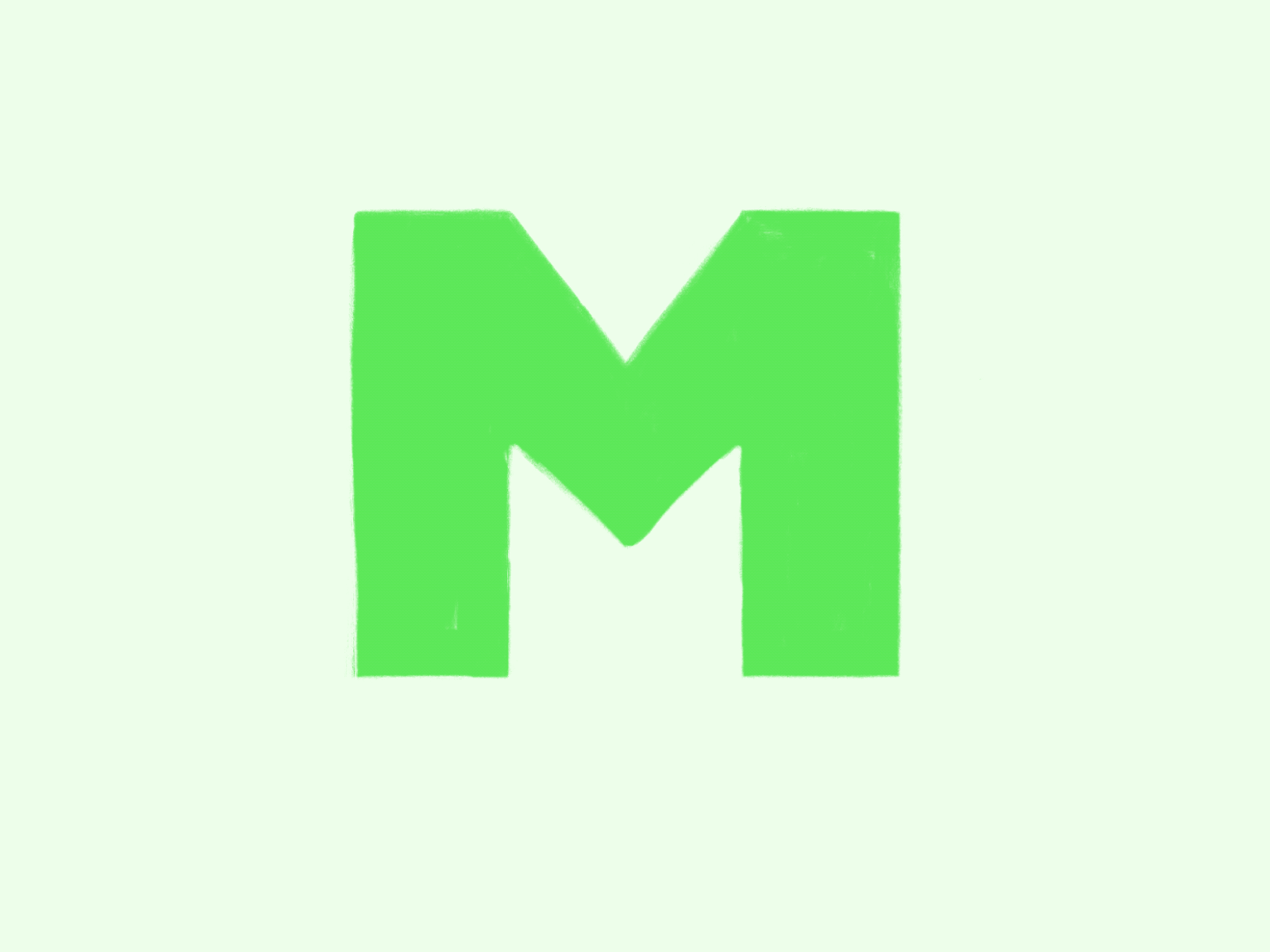 Melting M 36daysoftype 36daysoftype07 animation design graphic graphic design green illustration letter letter m m melt melting type