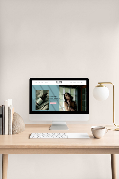 Rumi Wellness Website Design brand design brand identity cbd branding cbd website logo design logo design branding skincare brand identity skincare website website concept website design wellness brand wellness brand design wellness website