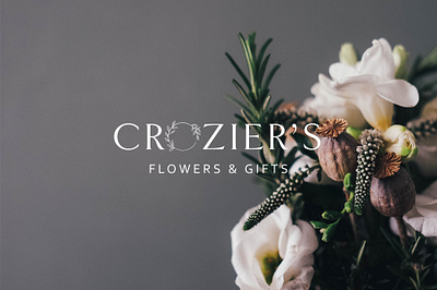 Crozier's Flowers & Gifts Brand Identity brand identity brand identity design branding floral business logo florist florist logo gift shop logo logo logo design logo design branding logo design concept logo mockup typography