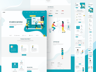 Startup landing page design illustrations landing landing page madagascar startup ui ux web