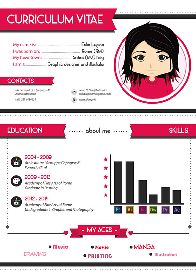 My curriculum vitae artwork creative design design digital illustration digitalart flat illustration illustrator typography vector