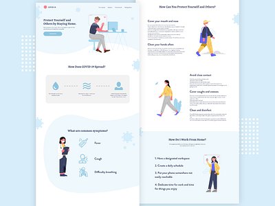 COVID-19 Informational Website branding clean corona corona virus coronavirus covid covid 19 covid19 design illustration info simple ui ux ux ui ux design uxui virus web website