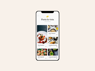 010 - Social share app clean ui concept cooking app daily ui challenge dailyui inspiration mobile pasta protopie prototype prototype animation recipe app recipe card simple ui