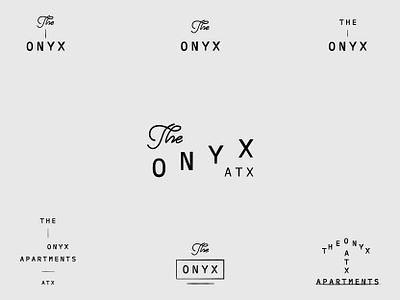 The Onyx Apartments apartment austin austin designer austin texas branding custom lettering custom type lettering logo design onyx typography