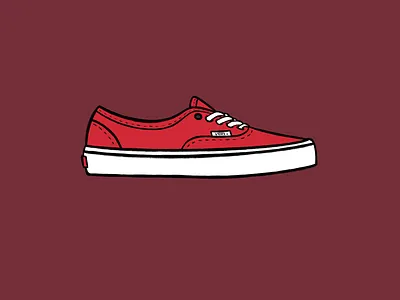Vans Authentic apple pencil authentic ipad old school procreate red shoes vans