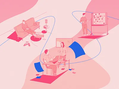 Research Illustration article design drawing hero illustration illustrator people research sketch vector website