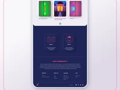 Footer of the Dan Flavin's website (gallery page) artist blue code dashboard design digital dribbble footer gallery graphic design html icons layout neumorphism sketch soft ui ui ux web design website