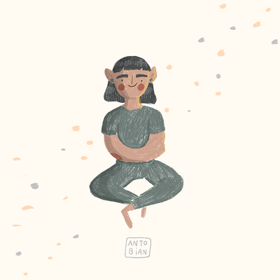 It's gonna be okay ✨ character design girl illustration ilustración ipad meditation procreate uidesign