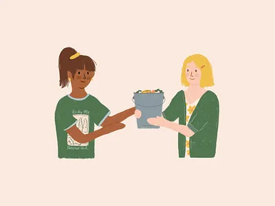 Composting is fun! compost illustration ipad procreate recycle the kitchn zero waste