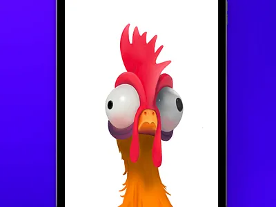 Hei There! art chicken cluck creative design designs digital painting digitalart dribbble heihei illustration ipadpro moana pencil procreate