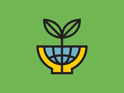 Happy Earth Day! community design earthday garden grid leaves monoline monoline logo plant state university wichita