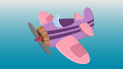 Cartoon Plane Illustration adobe illustrator after effects design pen tool vector