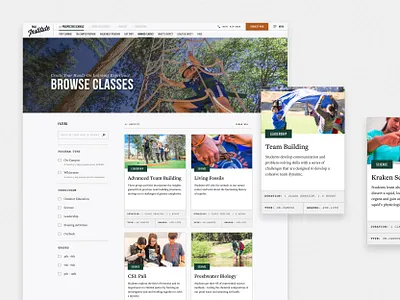 Pali Institute – Programs 829 card design education field guide filter index nature outdoor outdoor education program program cards program index programs school site ui ui cards web design website