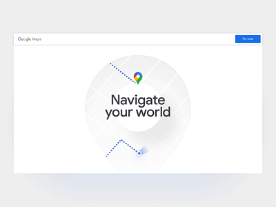 Google Maps New Website Concept design gmaps google google maps maps ui ux web design website