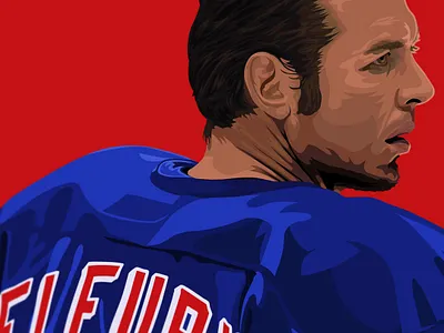Theo Fleury • New York Rangers canada fleury hockey hockey player illustration illustrator new york new york city nhl nyc sports sports design theo fleury vector vector art vector illustration