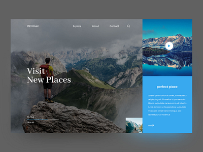 99Travel app mountain place travel video view visit web webapp