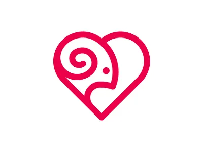 Goat + Love animal beast brand character goat heart horns icon identity line love mascot pet pink ram simple