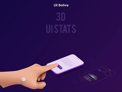 3D UI Animation 3d art adobe xd animation animation 2d animation design bolivia illustration logo minimal mobile ui design ui ux ux web